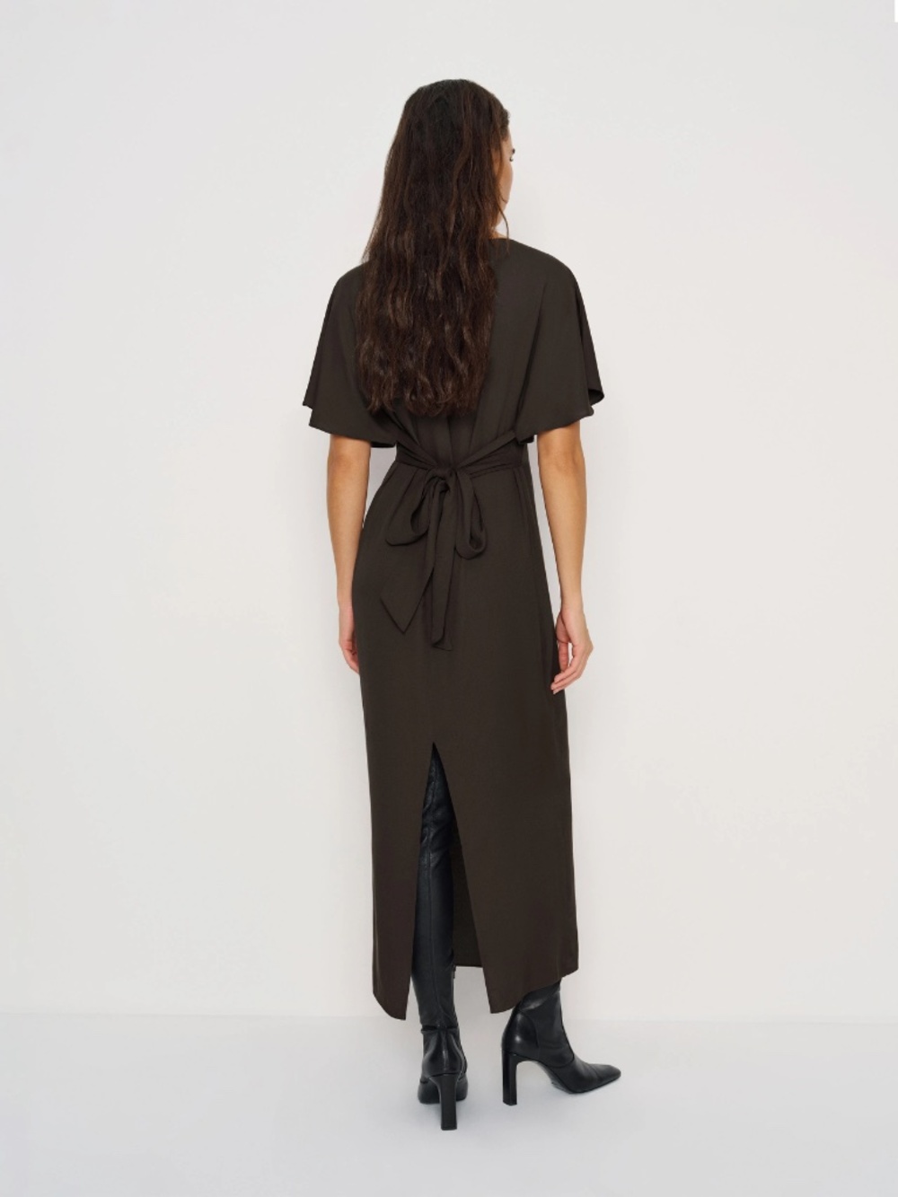 Reformation Maeva Dress Brown - Picture 2 of 4